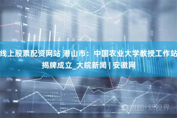 线上股票配资网站 潜山市：中国农业大学教授工作站揭牌成立_大皖新闻 | 安徽网