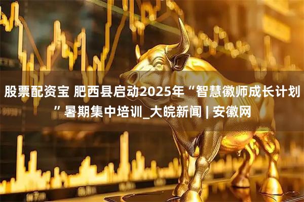 股票配资宝 肥西县启动2025年“智慧徽师成长计划”暑期集中培训_大皖新闻 | 安徽网